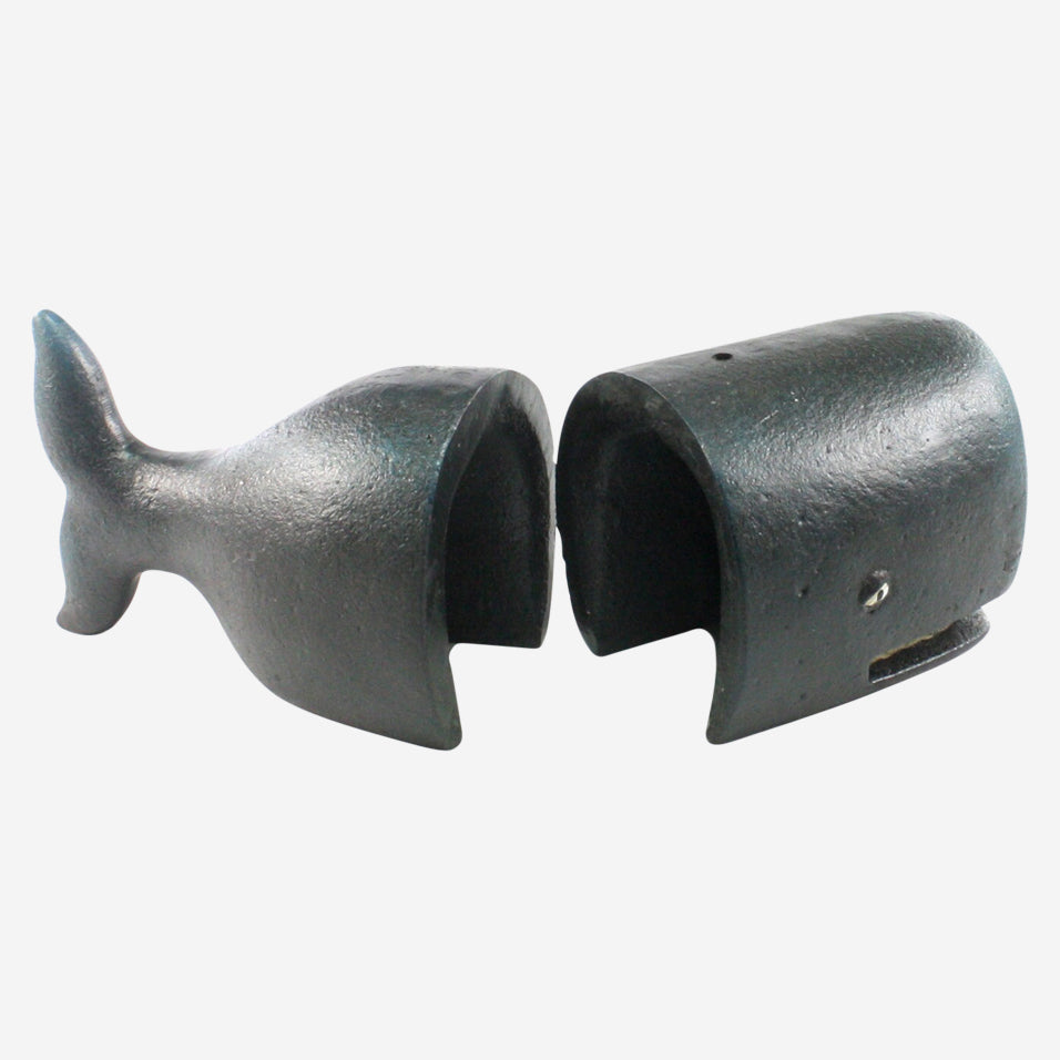 Navy Whale Bookends