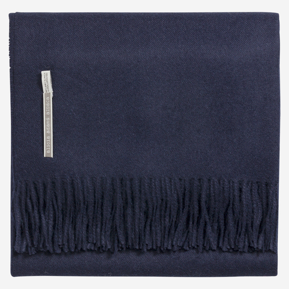 Classic Solid Throw Navy