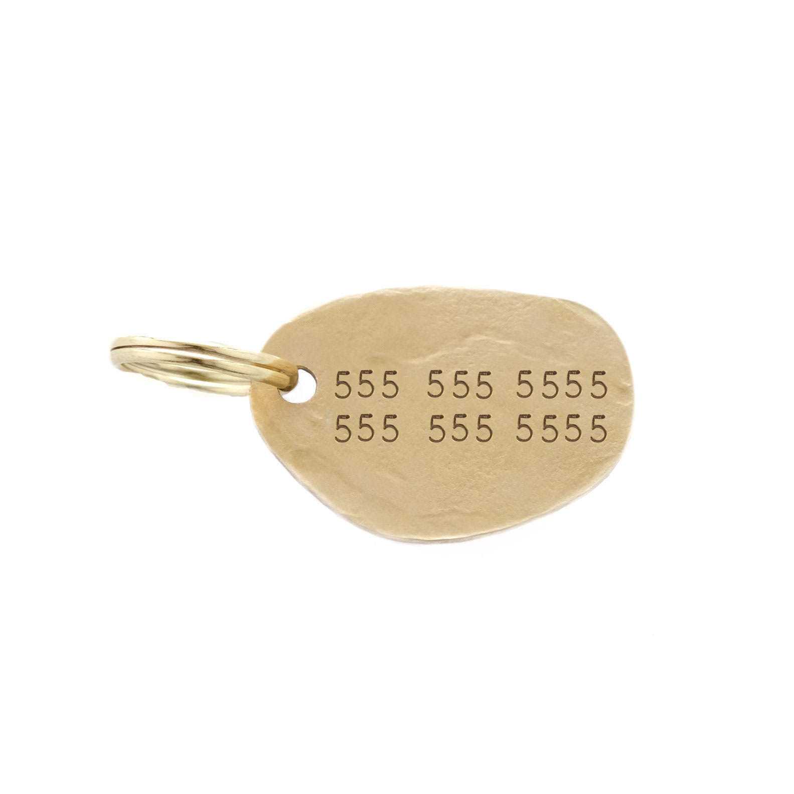 Hand Stamped Brass Pet ID Tag