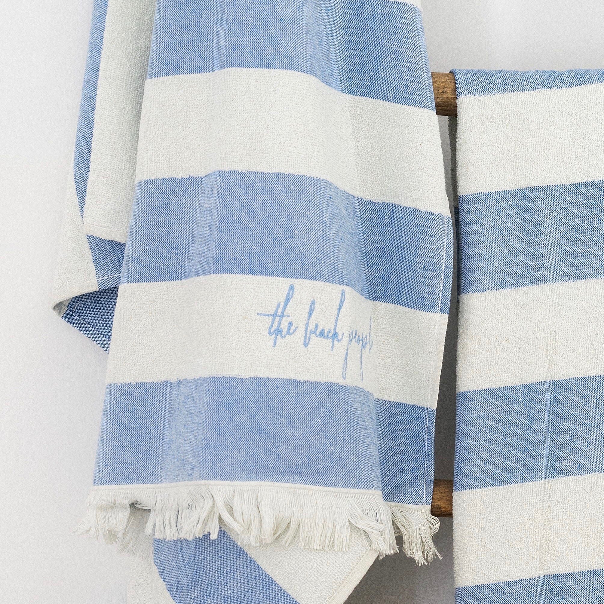 Blue Striped Pool Towels